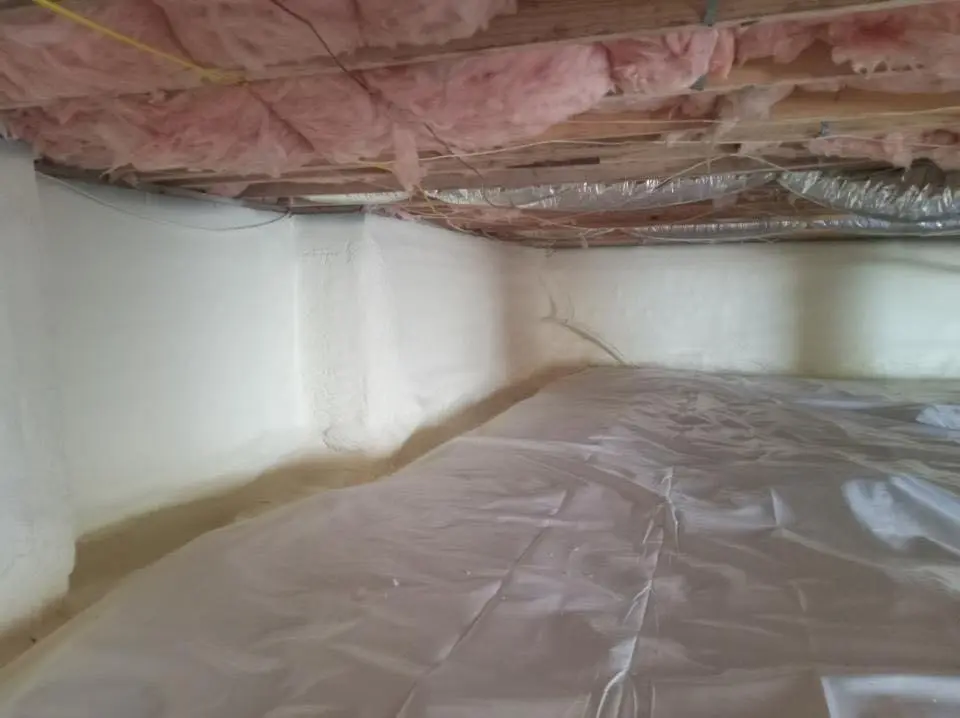 Crawl space encapsulation with closed-cell spray foam for Spray Foam Roofing in Jasper